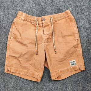 Howler Bros Shorts Mens 30 7" Orange Corduroy Beach Casual Drawstring Summer